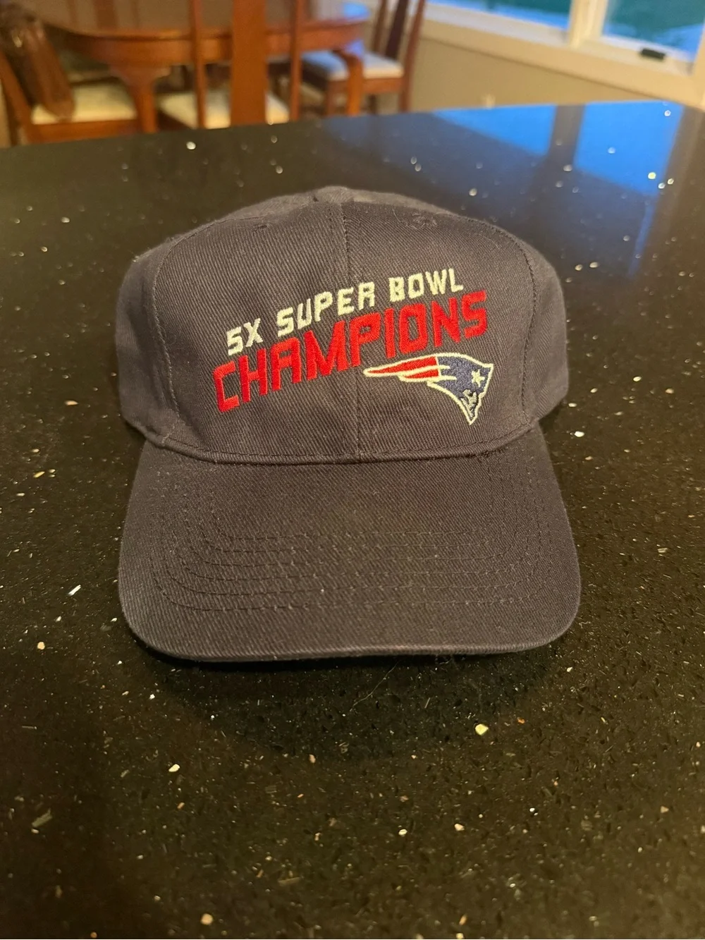 New England Patriots NFL 5X Super Bowl Champions Navy Cap